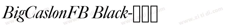 BigCaslonFB Black字体转换